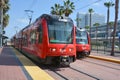 The San Diego Trolley is a light rail system Royalty Free Stock Photo