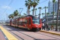 The San Diego Trolley is a light rail system Royalty Free Stock Photo