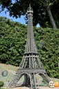 SAN DIEGO, USA - September 23 2019: Reproduction of Eiffel Tower at Legoland