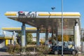 San Donato Milanese, Italy - October 15th, 2017: A retail ENI-AGIP petrol station in San Donato Milanese