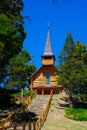 San Eduardo church. A log and stone church near Llao Llao Hotel. Bariloche