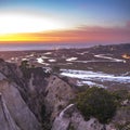 San Elijo Lagoon and Solana beach at sunset