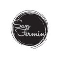 san fermin stamp. Vector illustration decorative design Royalty Free Stock Photo