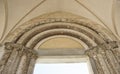 San Francesco church, detail of central door Archivolts Royalty Free Stock Photo