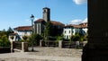 San Francesco church at Ponte del Diavolo bridge in Cividale del Friuli in Udine in Italy in Autumn