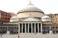 San Francesco di Paola and statues in Naples, Italy