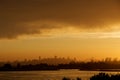 San Francisco and Alameda Sunset Royalty Free Stock Photo