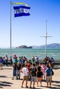 San Francisco Alcatraz from Pier 39 Royalty Free Stock Photo