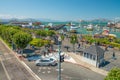 SAN FRANCISCO - AUGUST 7, 2017: City port aerial view in Fisherm Royalty Free Stock Photo
