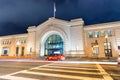 SAN FRANCISCO - AUGUST 5, 2017: Embarcadero city streets at night in summer season Royalty Free Stock Photo