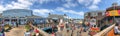 SAN FRANCISCO - AUGUST 7, 2017: Tourists in Fishermans Wharf are