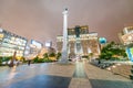 SAN FRANCISCO - AUGUST 7, 2017: Union Square buildings in Downtown San Francisco at night Royalty Free Stock Photo