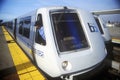 The San Francisco Bay Area Rapid Transit train, commonly referred to as BART, carries commuters to its next destination Royalty Free Stock Photo