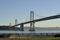 San Francisco Bay Bridge and Bay Royalty Free Stock Photo