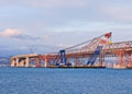 San Francisco Bay Bridge Construction Royalty Free Stock Photo