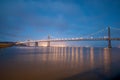 San Francisco Bay Bridge at night Royalty Free Stock Photo