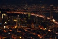 San francisco bay bridge at night Royalty Free Stock Photo