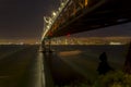 San Francisco Bay Bridge and Skyline at Sunset Royalty Free Stock Photo