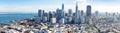 San Francisco bay skyline panorama Royalty Free Stock Photo