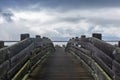 San Francisco Bay via footbridge at Don Edwards San Francisco Bay National Wildlife Refuge Royalty Free Stock Photo