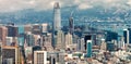 San Francisco, CA. Aerial view of Market Street, Downtown Buildings, Ferry Building Royalty Free Stock Photo