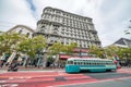 SAN FRANCISCO, CA - AUGUST 6, 2017: Vintage tram cable trolley c Royalty Free Stock Photo