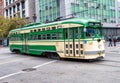 SAN FRANCISCO, CA - AUGUST 6, 2017: Vintage tram cable trolley c Royalty Free Stock Photo