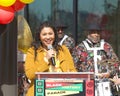 San Francisco Mayor London Breed speaking at Black History Month event