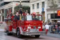 Unidentified participants in the San Francisco Chinese New Year Parade Royalty Free Stock Photo