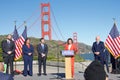 Nancy Pelosi at a Press Conference on Infrastructure in San Francisco