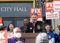 Larry Mazzola Jr., SF Building and Construction Trades Council President speaking at Union Workers Rally