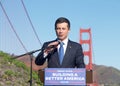 Pete Buttigieg at a Press Conference on Infrastructure in San Francisco