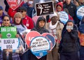 Participants in the annual March for Life in San Francisco, CA