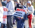 Protesters demanding the release of Alexei Navalny