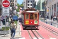 Iconic Historic San Francisco Trolley Cars on Powell Street