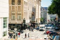 San Francisco, CA - JULY 2018 - A typical San Francisco street. people Royalty Free Stock Photo