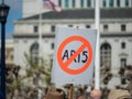 Anti AR-15 sign held at March for Our Lives rally in San Francis