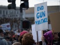 End gun violence sign at March for Our Lives rally in San Francisco Royalty Free Stock Photo