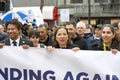 Politians and Unidentified participants in a March Against Anti-Semitism up Market Street to Civic Center Royalty Free Stock Photo