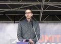 Senator Scott Wiener speaking at a Rally Against Anti-Semitism at Civic Center Royalty Free Stock Photo