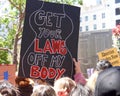 Participants at the WomenÃ¢â¬â¢s Rights Protest after SCOTUS leak in San Francisco, CA