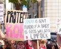 Participants at the WomenÃ¢â¬â¢s Rights Protest after SCOTUS leak in San Francisco, CA