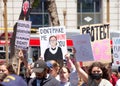 Participants at the WomenÃ¢â¬â¢s Rights Protest after SCOTUS leak in San Francisco, CA