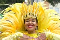 Unidentified participants in the 45th annual Carnaval Grand Parade in San Francisco, CA