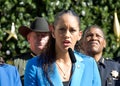 DA Brooke Jenkins speaking at a Press Conf in Union Square discussing the Safe Shopping Initiative