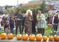 Senator Scott Wiener with participants at his Halloween Pumpkin Carving Event Royalty Free Stock Photo