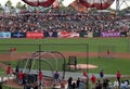 Phillies players taking batting practice