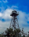 San Francisco, CA USA - Alcatraz Prison Watch Tower Royalty Free Stock Photo