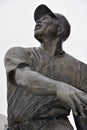 Bronze statue of baseball greatest Baseball Hall of Fame