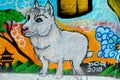 Street art dog year chinese horoscope
